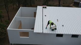 Structural Insulated Roof Panel Install [upl. by Htieh]