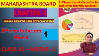 Problem Set  1 1 To draw graph of 4x  5y  19 Find y when x  1A 4 B 3 C 2 D 3 [upl. by Leachim]