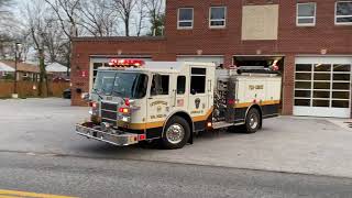 Lutherville Volunteer Fire Company  Engine 307 Responding [upl. by Aleacem]