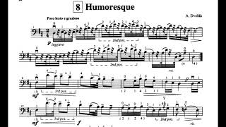 Humoresque Dvorak Suzuki Book Cello Cello Sheet Music [upl. by Pia]