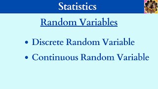 21 Random variable Types of random variable Discrete Random Variable Continuous random variable [upl. by Aela]