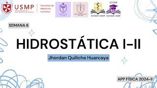 Física  Sesión 6  Hidrostática I y II  Jhordan Quiliche  2024II [upl. by Oznarol]