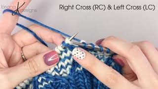 Knit Right Cross RC amp Left Cross LC Quick Instructional Knit Cable [upl. by Llenoj]