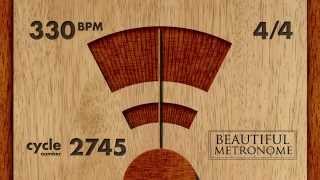 330 BPM 44 Wood Metronome HD [upl. by Jeaz]