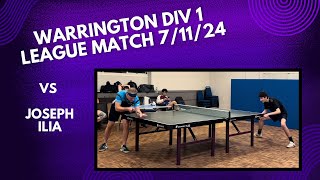 Neil Myatt vs Joseph Ilia  Warrington Div 1 League Match  71124 [upl. by Pavlov]