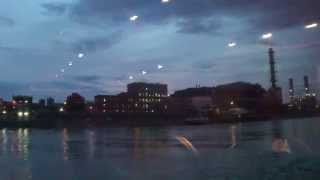 Bootsfahrt auf dem Rhein bei Mannheim  Abendstimmung [upl. by Cranford110]