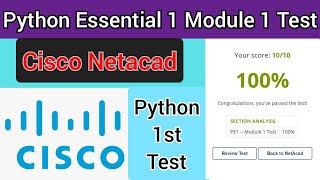 Cisco Python Essentials 1 Module 1 Test Answer 100 Right marks  Cisco Netacad🎥 [upl. by Avigdor]