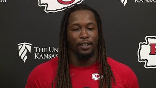 Kareem Hunt says hes looking for a great onetwo punch with Isiah Pacheco [upl. by Perry]