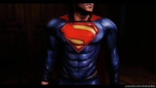 Man of Steel Armors  Skyrim Mod [upl. by Ecirtal]