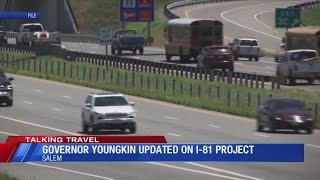 Governor Youngkin pleased with briefing on I81 project [upl. by Barsky]