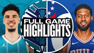 HORNETS at 76ERS  FULL GAME HIGHLIGHTS  November 10 2024 [upl. by Lewap]