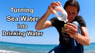 How to turn sea water into drinking water 2 simple methods [upl. by Ynnep]