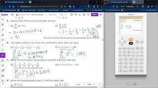 Working with sequences and series  Practice calculator active  NumWorks [upl. by Gayn]