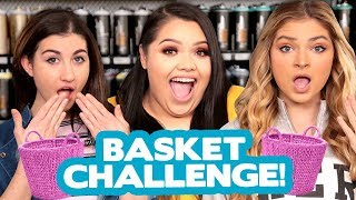 DIY BASKET DECOR CHALLENGE w Karina Garcia Meg DeAngelis amp Carrington Durham [upl. by Tem]