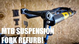 How To MTB Suspension Fork Full Overhaul and Service [upl. by Drake]