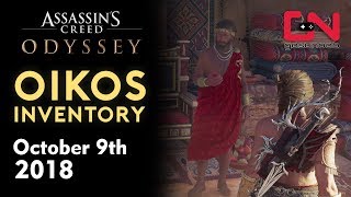 Assassins Creed Odyssey  Oikos Inventory  Legendary vendor October 9th 2018 [upl. by Aicelet]