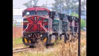 LOCOMOTORAS SOLAS¡¡¡ FERROSUR 4535 4435 4405 4547 SUR RUMBO A VERACRUZ PASANDO POR PUEBLA [upl. by Acirej]