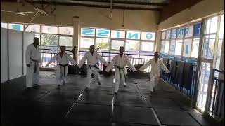 mae Geri front kickstepping forward zenkutsu dachi stance kihon training shotokan karate🥋💯🇰🇪 [upl. by Eiramllij]