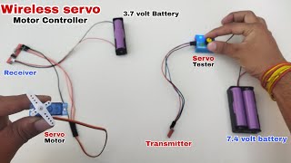 Wireless servo motor controllercontrol servo motor using rf transmitter and receiver module [upl. by Erehs]