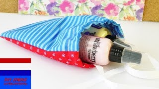 DIY cadeau in klein stoffen tasje verpakken  naaien voor beginners  schattige stoffen buidel [upl. by Thetisa]