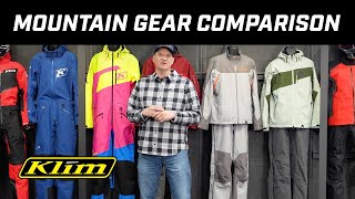 KLIM Mountain Gear  Product Comparison [upl. by Akimrehs657]