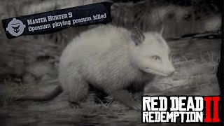 Master Hunter Challenge 9  EASY Opossum Playing Possum l Red Dead Redemption 2 [upl. by Nairret]