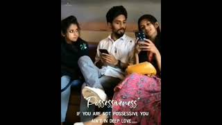 Possessive girlfriend Whatsapp Status Boy and girl possessiveness ❣️ shorts lover bestie magic [upl. by Flanagan]