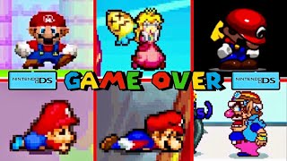 All Mario Nintendo DS GAME OVER Screens [upl. by Evelc]