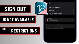 how to fix sign out not available due to restrictions [upl. by Alamap254]