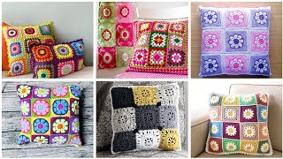 Bright Colors Pillow Cover Crochet Patterns Designs  Get Elegant Ideas  Crochet Designs amp Ideas [upl. by Eisserc]