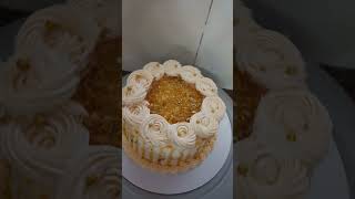 Home made butterscotch praline cake cake amazingcakes [upl. by Analak]