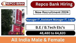 REPCO Bank Recruitment 2024  Bank Jobs 2024  Apply online now [upl. by Etsirk]