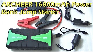 ARCHEER 16900mAh Portable Jumper Starter Power Bank [upl. by Prue]