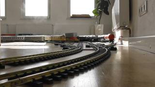 Indoor g scale Hudson with 10 heavyweights and 2 SD45  2 GP40 hauling a boxcar consist [upl. by Genovera576]