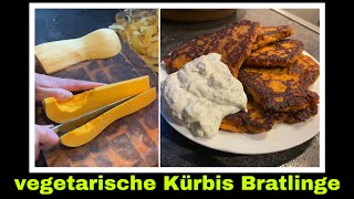 vegetarische Kürbisbratlinge  Kürbis Bratlinge  Selbstversorgung [upl. by Ardenia]