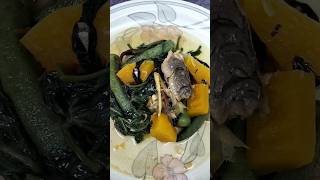 Stir fry squash gumbobitter gourd leaves with sardines Healthylicious 🫶🏿 viralshorts [upl. by Oiretule]