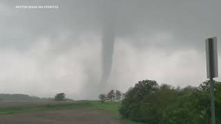 Possible Tornado Tears Through Southwest Iowa [upl. by Edithe]