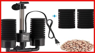 AQQA Aquarium Sponge Filter Power Driven Double Biochemical Water Filter Quiet Submersible Foam [upl. by Denis]