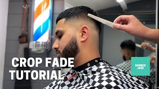 CROP TOP FADE Step by Step Tutorial  Barber Jase 🥢 [upl. by Elsworth]