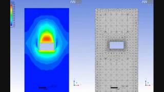 ANSYS 121 ICEM CFD and CFX  Moving Mesh animation [upl. by Dietsche631]