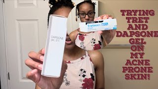 Skin Update Using Dapsone Gel and Tretinoin Cream on my Acne  One Week Review [upl. by Alvina]