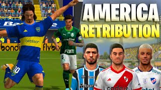 PES 6 RETRIBUTION AMERICA PARCHE TEMPORADA 202324 beta  LIGA ARGENTINA [upl. by Salohcim]