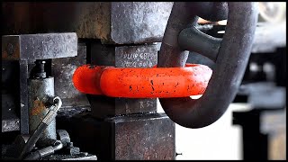 Giant Anchor Chain Forging Process Mass Manufacturing [upl. by Swen879]