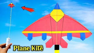 Jer Plane kite making  how to make kite at home  jet paper plane [upl. by Rabbi]