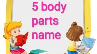 5 body parts name  English to hindi make by jigyasa [upl. by Ahseinaj585]