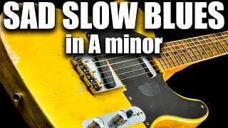 Deep amp Sad Slow Blues Backing Track in A minor SZBT 1048 [upl. by Batsheva156]