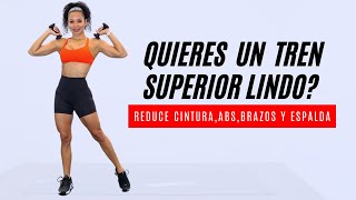 EJERCICIOS PARA ADELGAZAR ESPALDA BRAZOS Y ABDOMEN  Rutina super efectiva [upl. by Athalla]