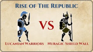 ROME II Total War Rise of The Republic  Lucanian Warriors VS Nuragic Shield Wall [upl. by Ayifa]