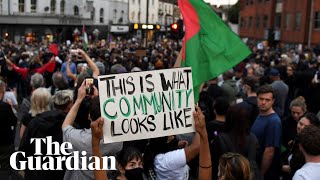 Thousands of antiracism protesters gather across England [upl. by Miof Mela]