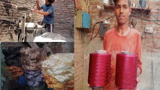 Dyeing process of polyester yarn in local factory  How to dye polyester yarn [upl. by Enelear641]